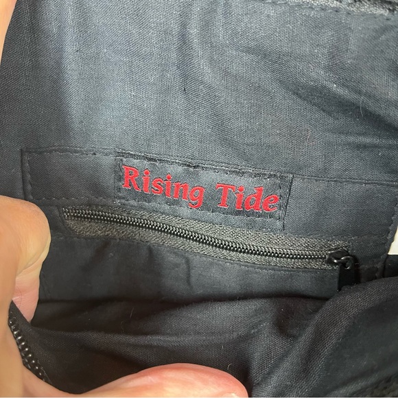 Rising Tide Floral Felted Wool Shoulder Bag Black Multicolor Handmade Nepal Boho - Picture 12 of 16